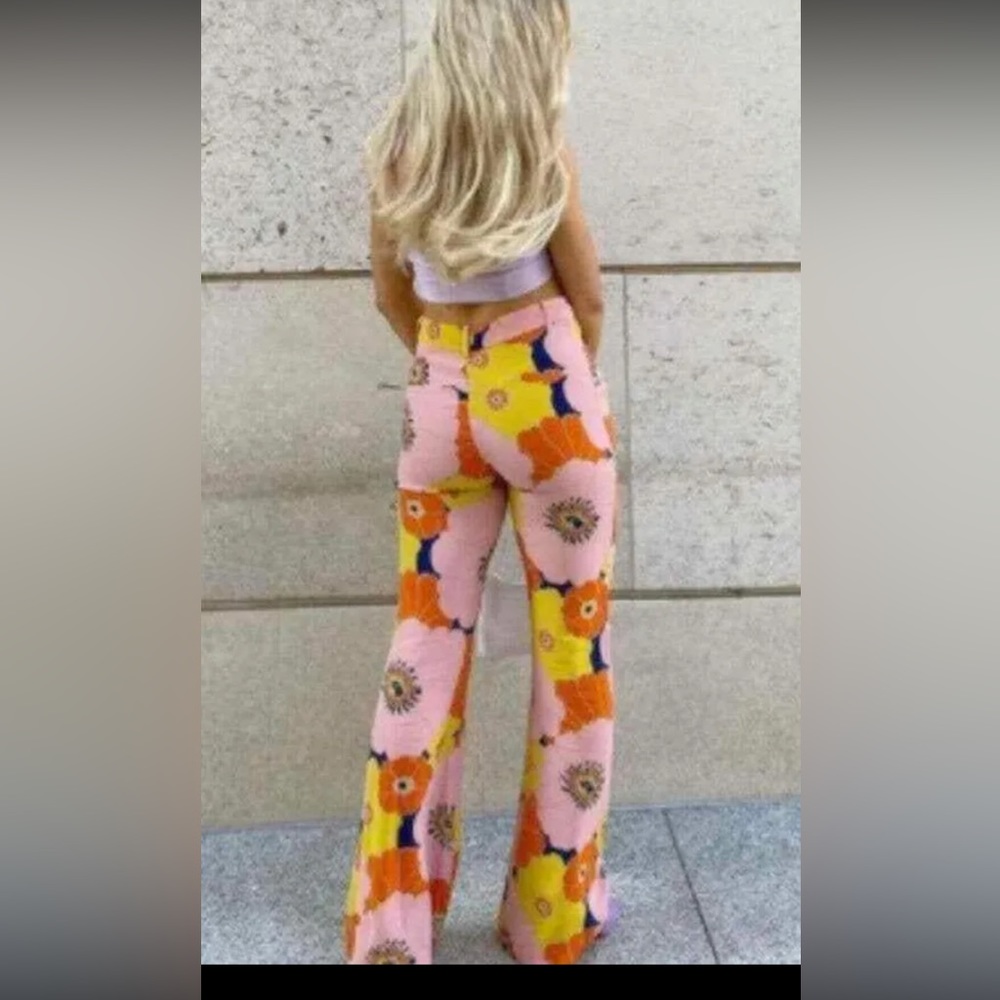 Zara Floral Print Flare Pants- NWT